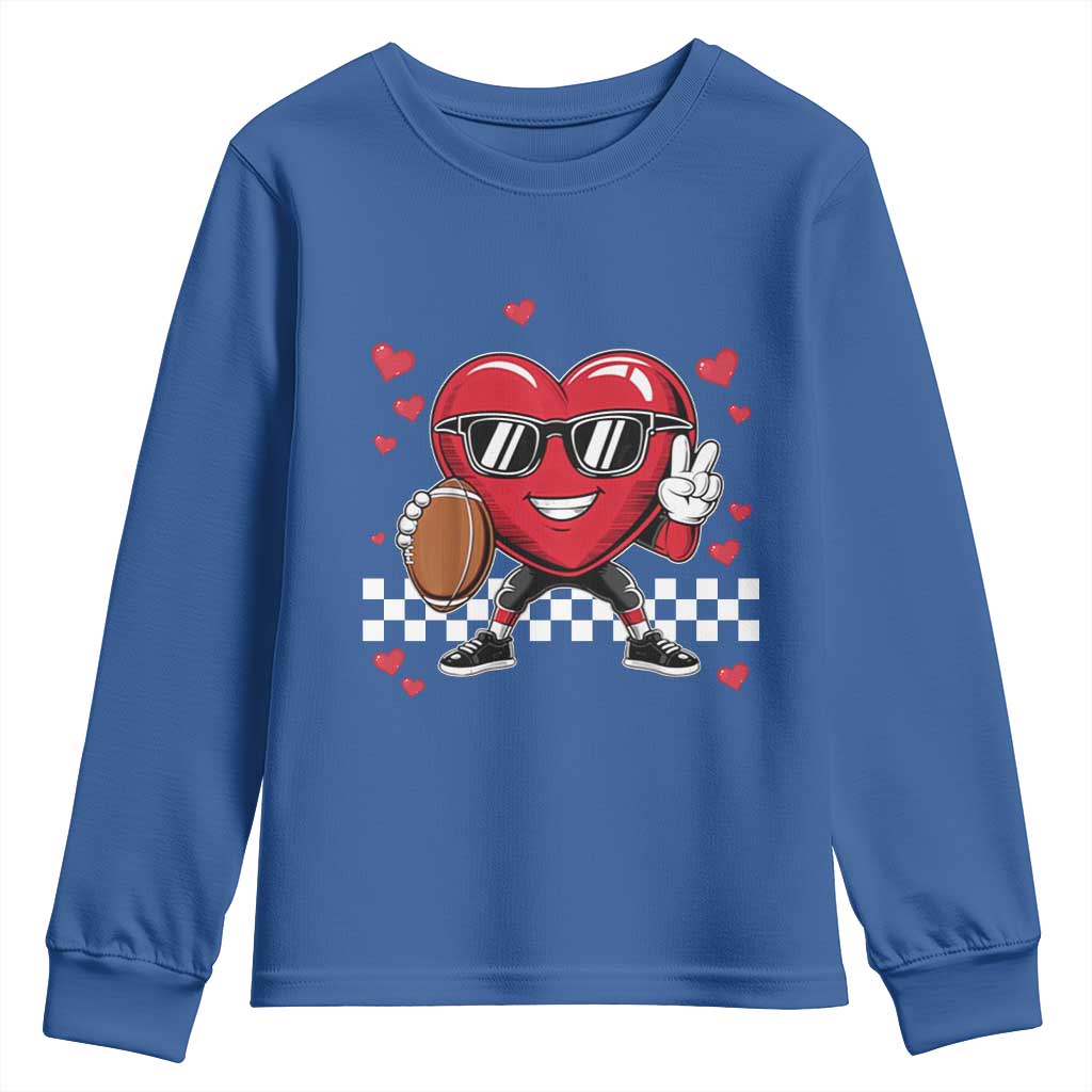 Funny Valentines Day Gamer Youth Sweatshirt Gamer Heartbeat Video Games Gaming