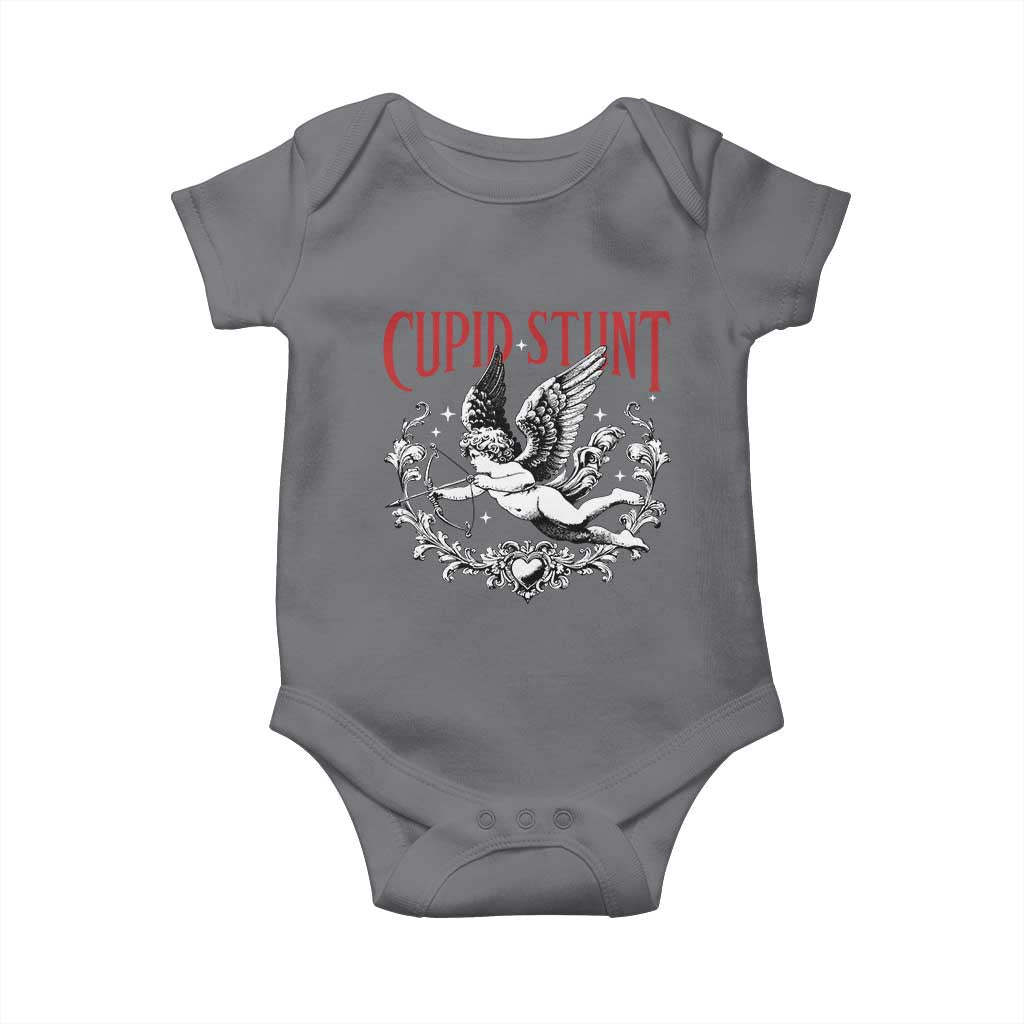 Valentines Party Retro Cupid Stunt Baby Onesie
