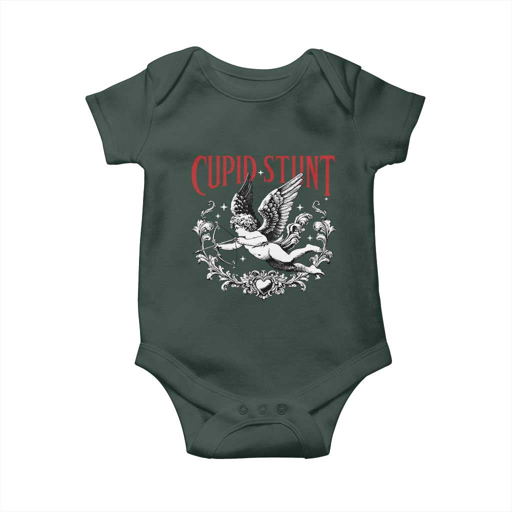 Valentines Party Retro Cupid Stunt Baby Onesie