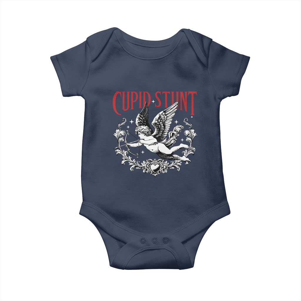 Valentines Party Retro Cupid Stunt Baby Onesie