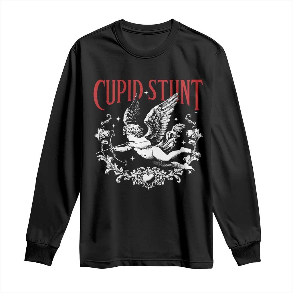 Valentines Party Retro Cupid Stunt Long Sleeve Shirt