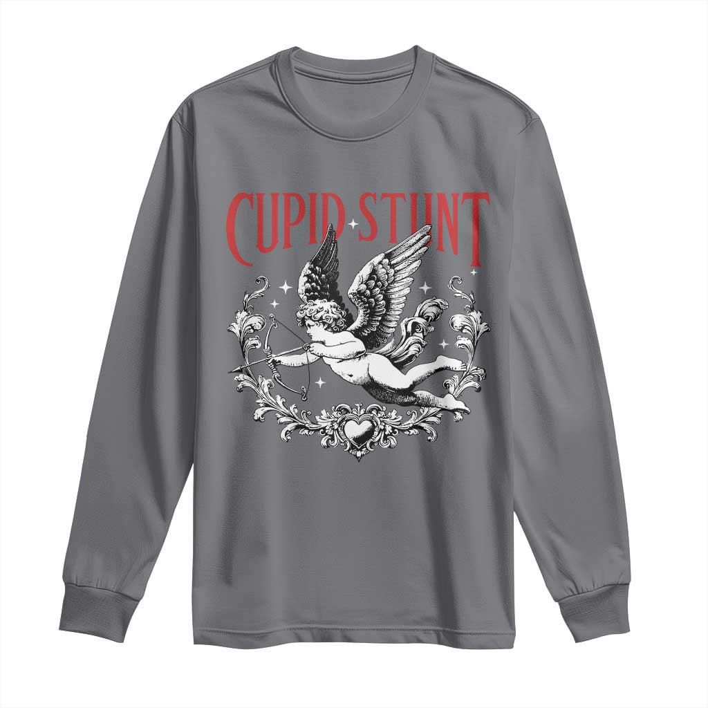 Valentines Party Retro Cupid Stunt Long Sleeve Shirt