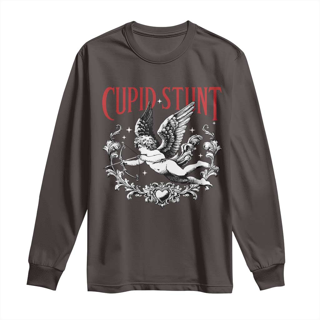 Valentines Party Retro Cupid Stunt Long Sleeve Shirt