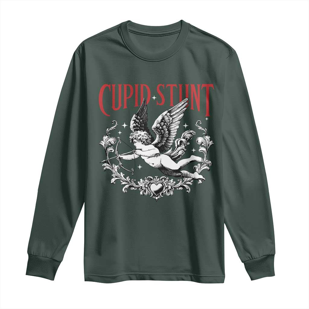 Valentines Party Retro Cupid Stunt Long Sleeve Shirt