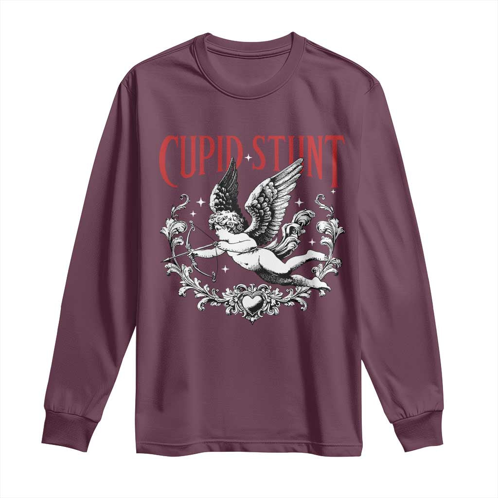 Valentines Party Retro Cupid Stunt Long Sleeve Shirt