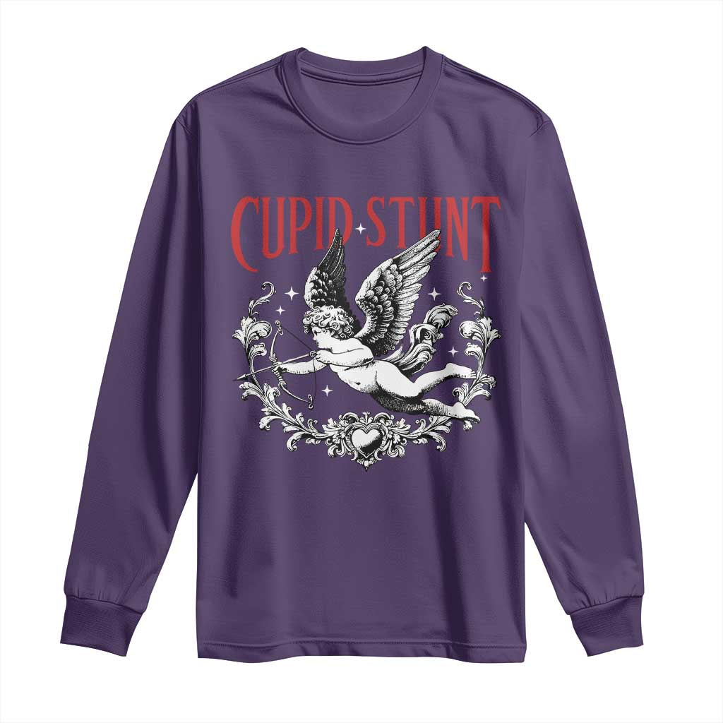 Valentines Party Retro Cupid Stunt Long Sleeve Shirt