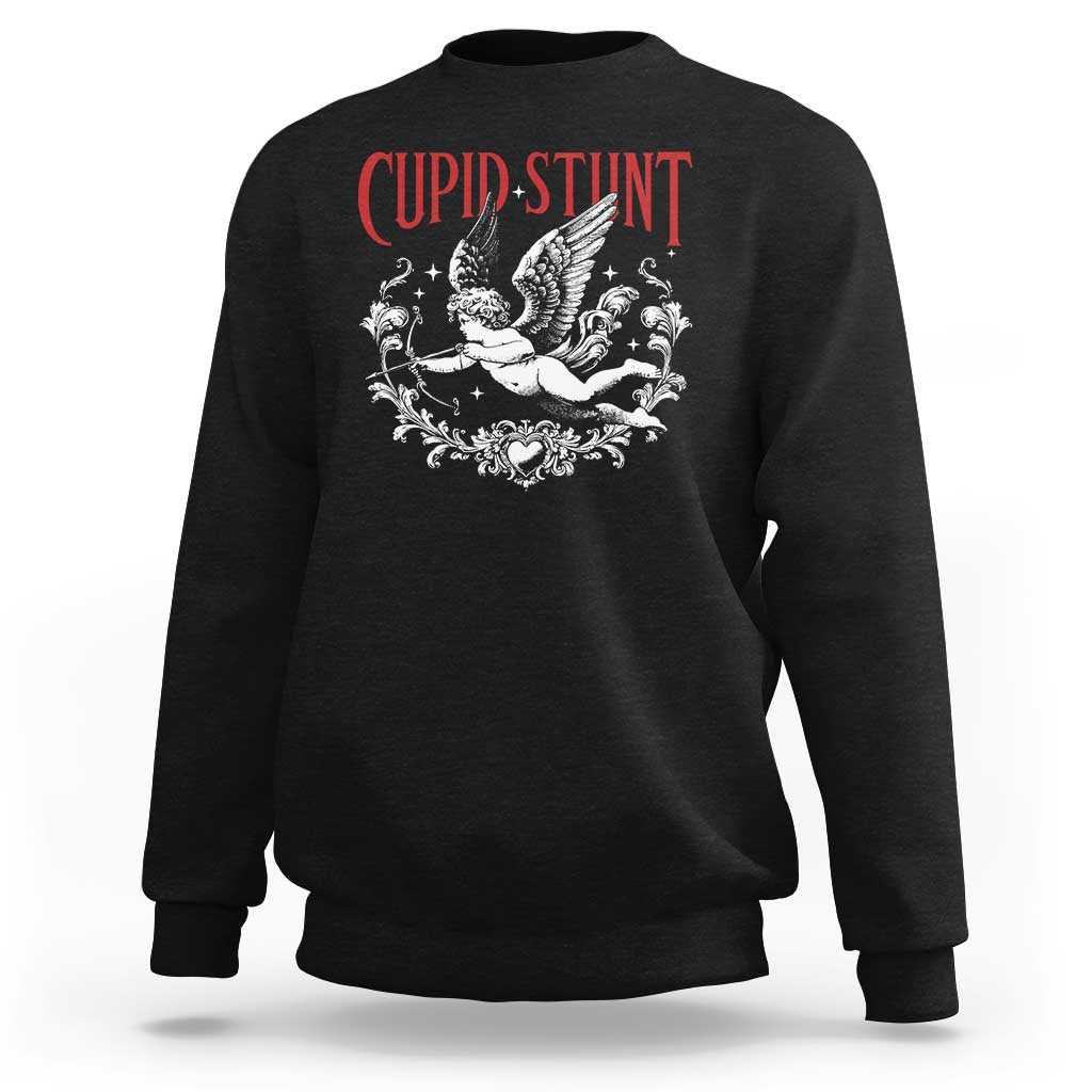 Valentines Party Retro Cupid Stunt Sweatshirt