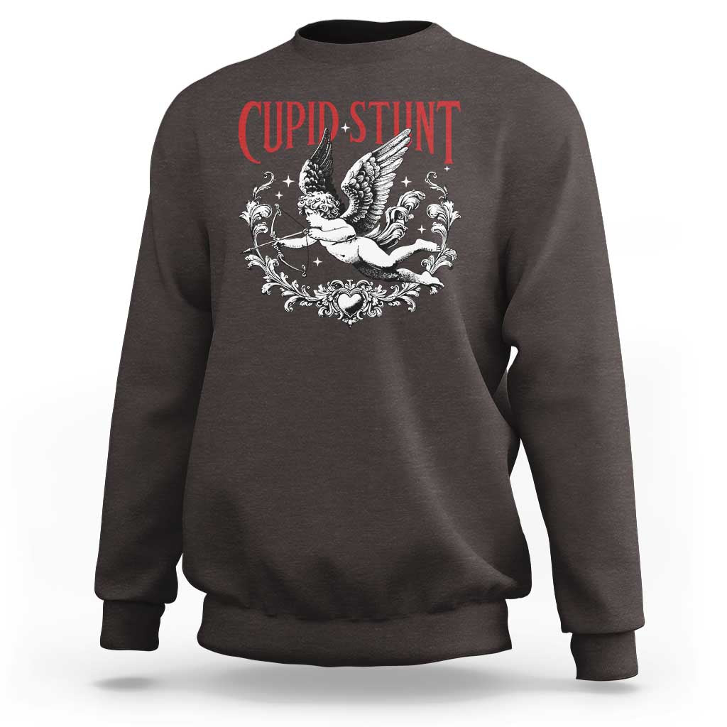 Valentines Party Retro Cupid Stunt Sweatshirt