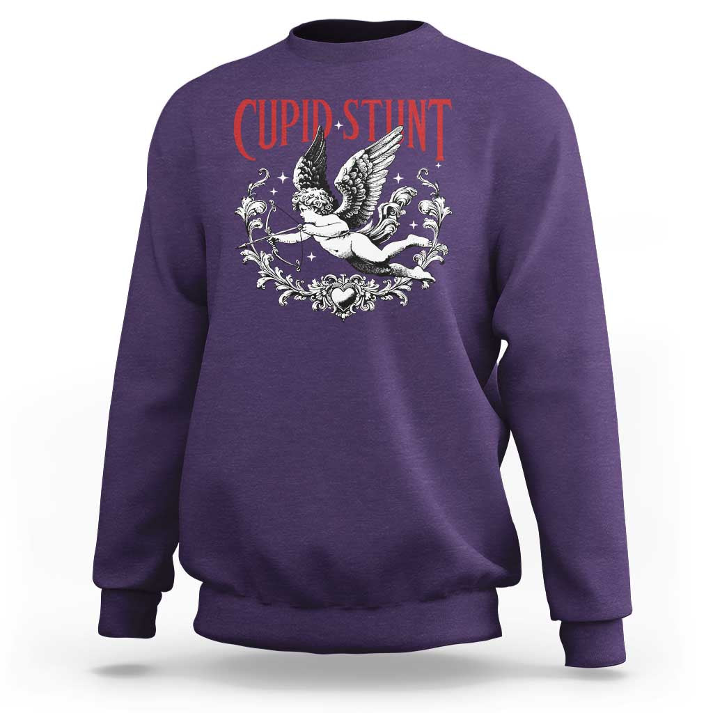Valentines Party Retro Cupid Stunt Sweatshirt