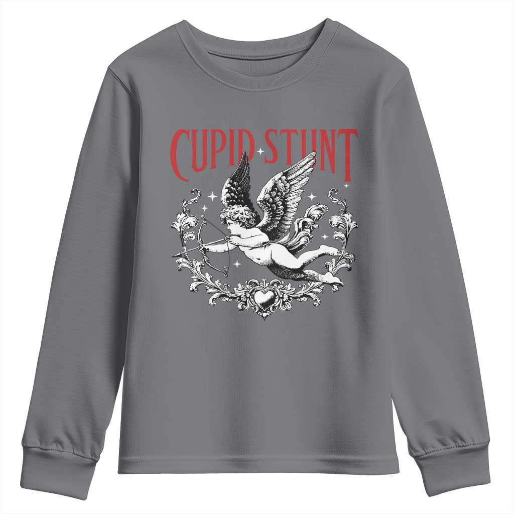 Valentines Party Retro Cupid Stunt Youth Sweatshirt