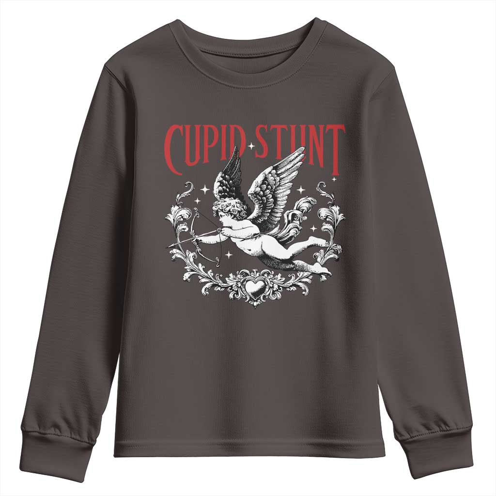 Valentines Party Retro Cupid Stunt Youth Sweatshirt