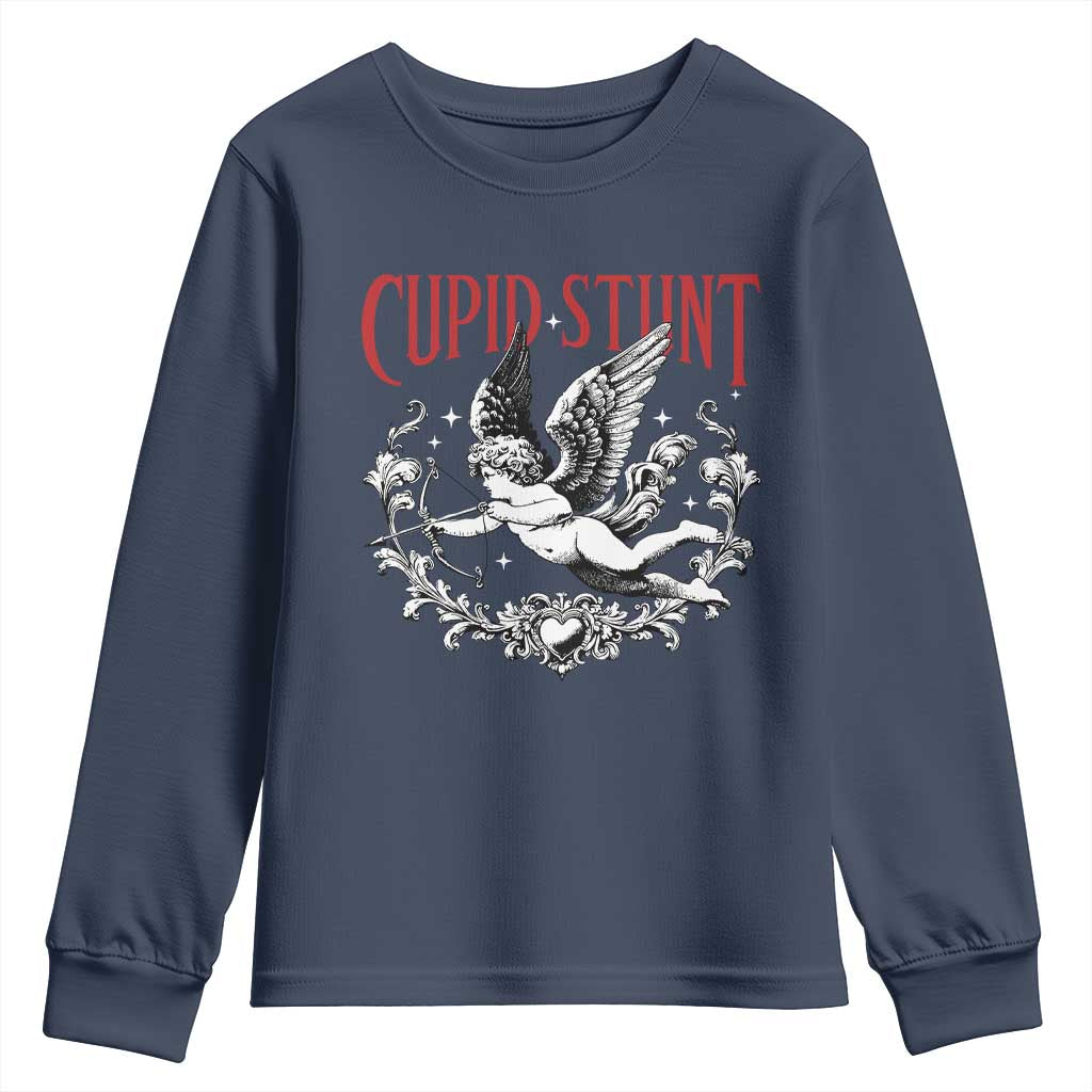 Valentines Party Retro Cupid Stunt Youth Sweatshirt
