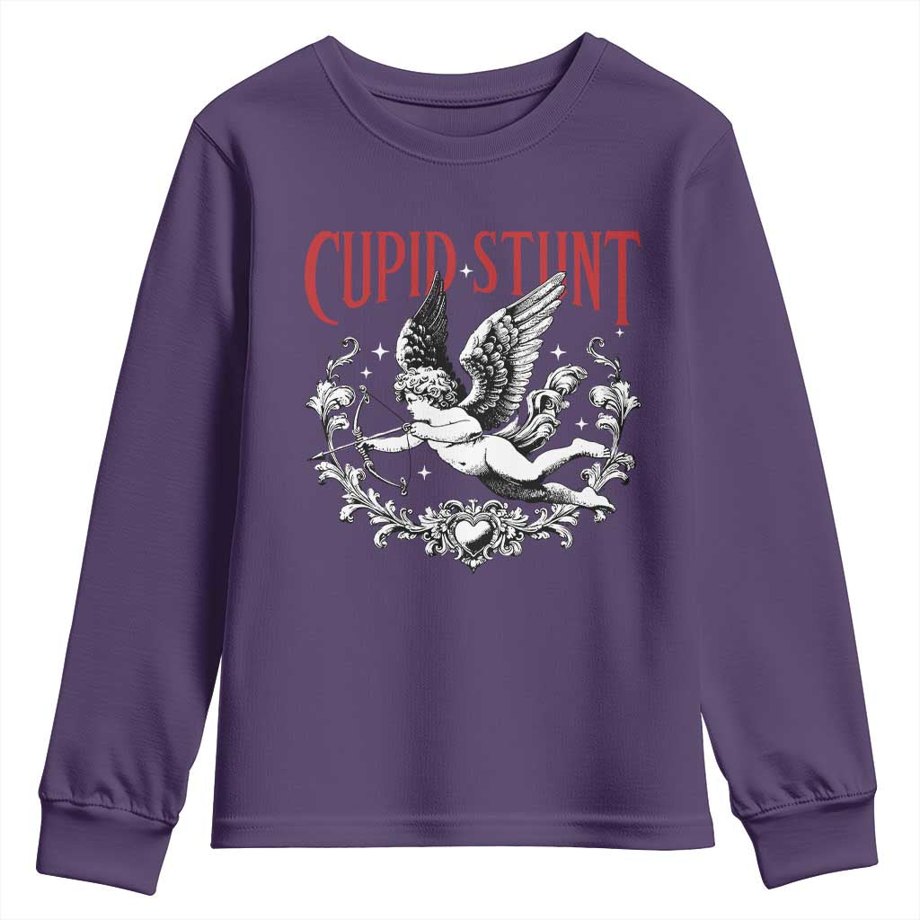 Valentines Party Retro Cupid Stunt Youth Sweatshirt