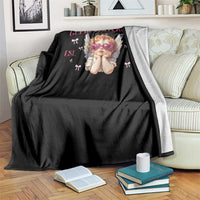 Cupid University Throw Blanket Cute Valentines Day Funny College - Wonder Print Shop