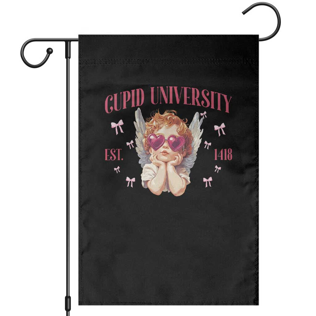 Cupid University Garden Flag Cute Valentines Day Funny College - Wonder Print Shop