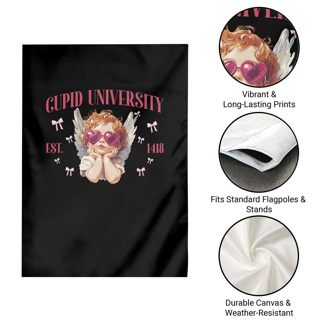 Cupid University Garden Flag Cute Valentines Day Funny College - Wonder Print Shop