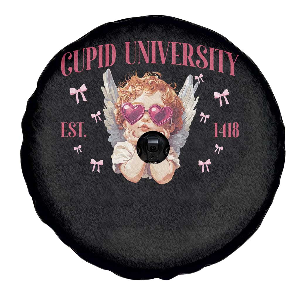 Cupid University Spare Tire Cover Cute Valentines Day Funny College - Wonder Print Shop