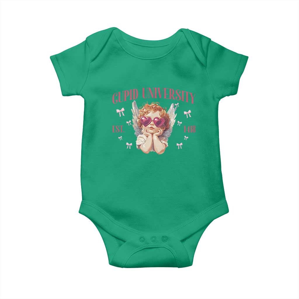 Cupid University Baby Onesie Cute Valentines Day Funny College - Wonder Print Shop