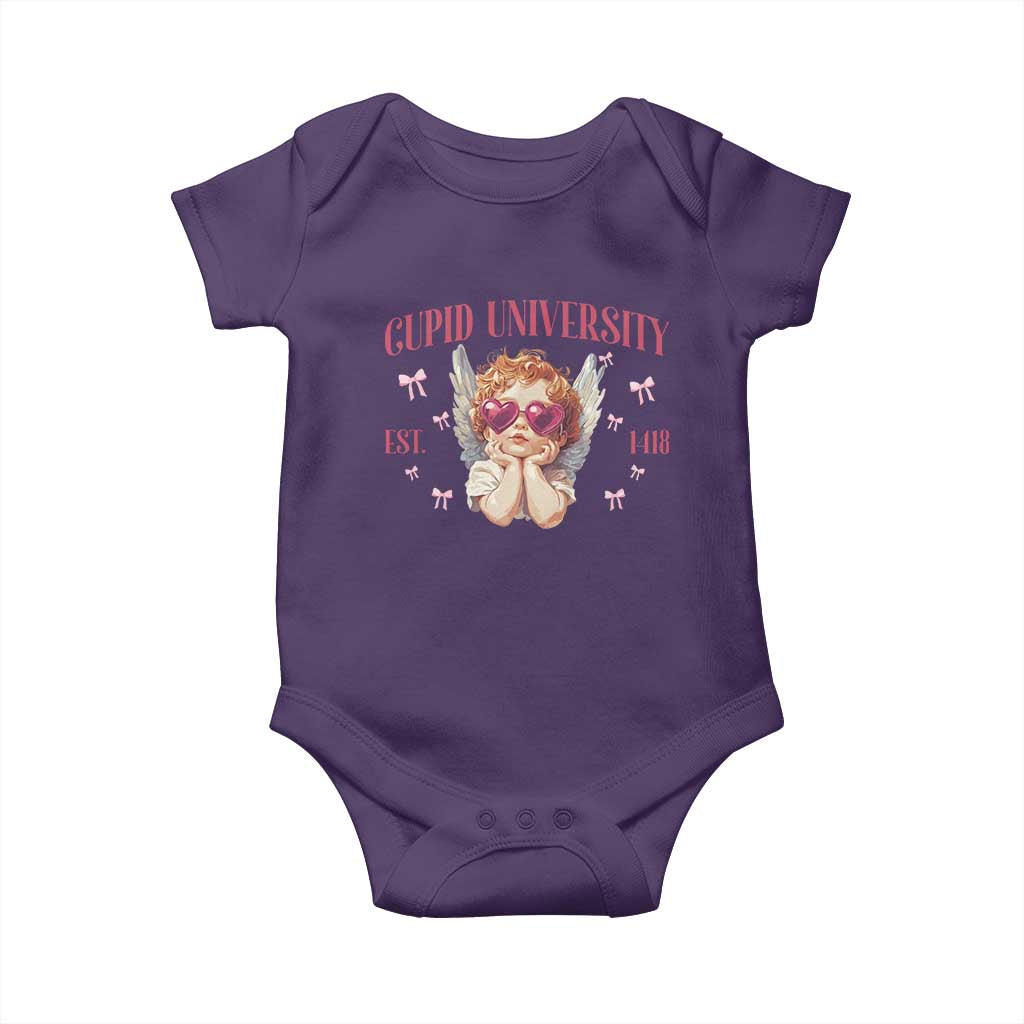 Cupid University Baby Onesie Cute Valentines Day Funny College - Wonder Print Shop