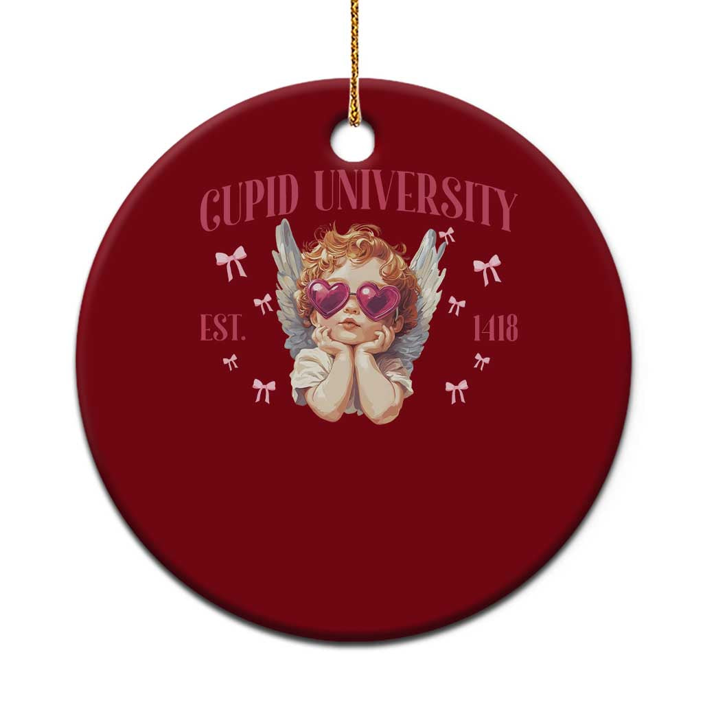 Cupid University Ceramic Ornament Cute Valentines Day Funny College - Wonder Print Shop