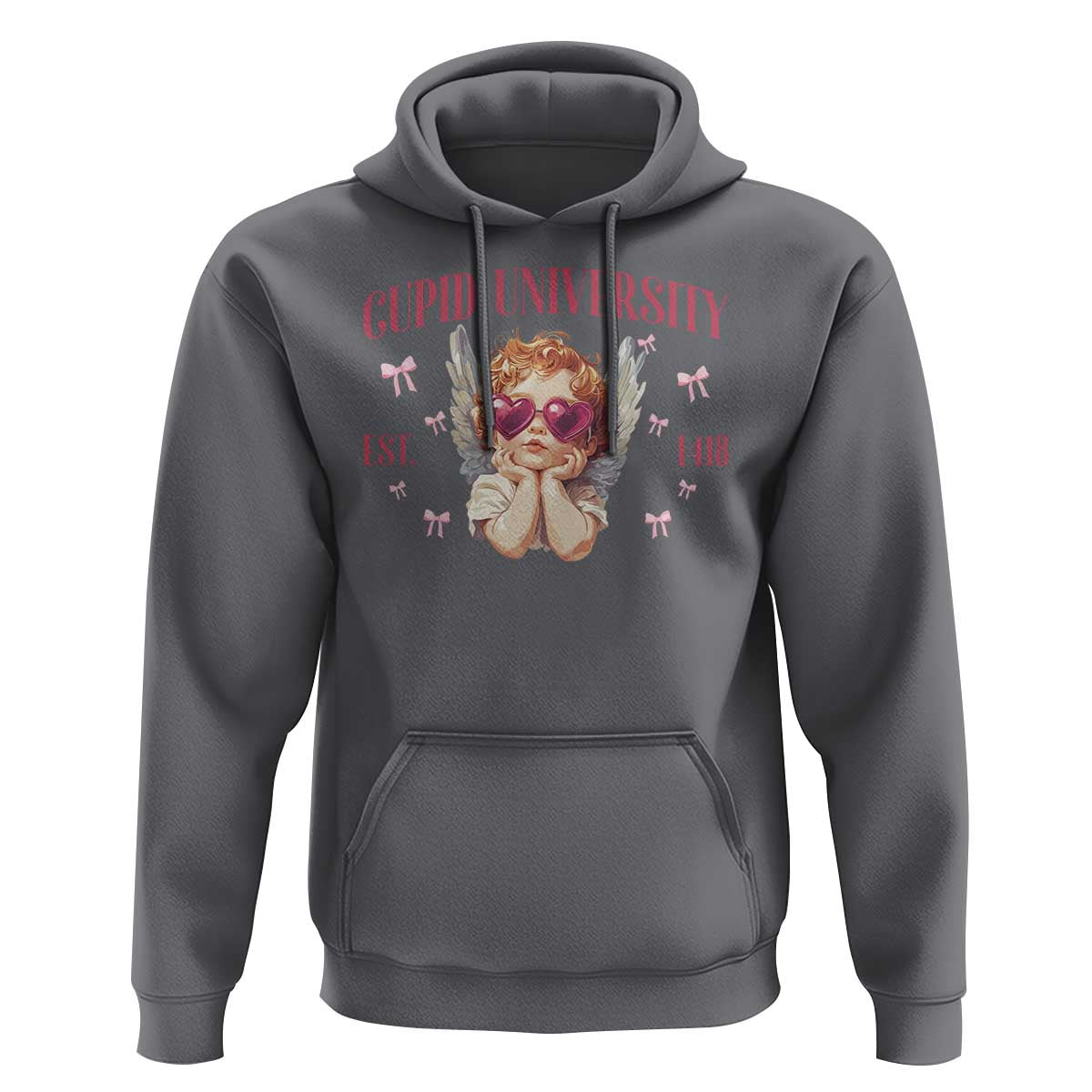 Cupid University Hoodie Cute Valentines Day Funny College - Wonder Print Shop