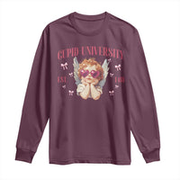 Cupid University Long Sleeve Shirt Cute Valentines Day Funny College - Wonder Print Shop