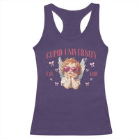 Cupid University Racerback Tank Top Cute Valentines Day Funny College - Wonder Print Shop