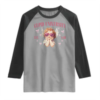 Cupid University Raglan Shirt Cute Valentines Day Funny College - Wonder Print Shop