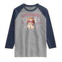 Cupid University Raglan Shirt Cute Valentines Day Funny College - Wonder Print Shop