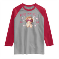 Cupid University Raglan Shirt Cute Valentines Day Funny College - Wonder Print Shop