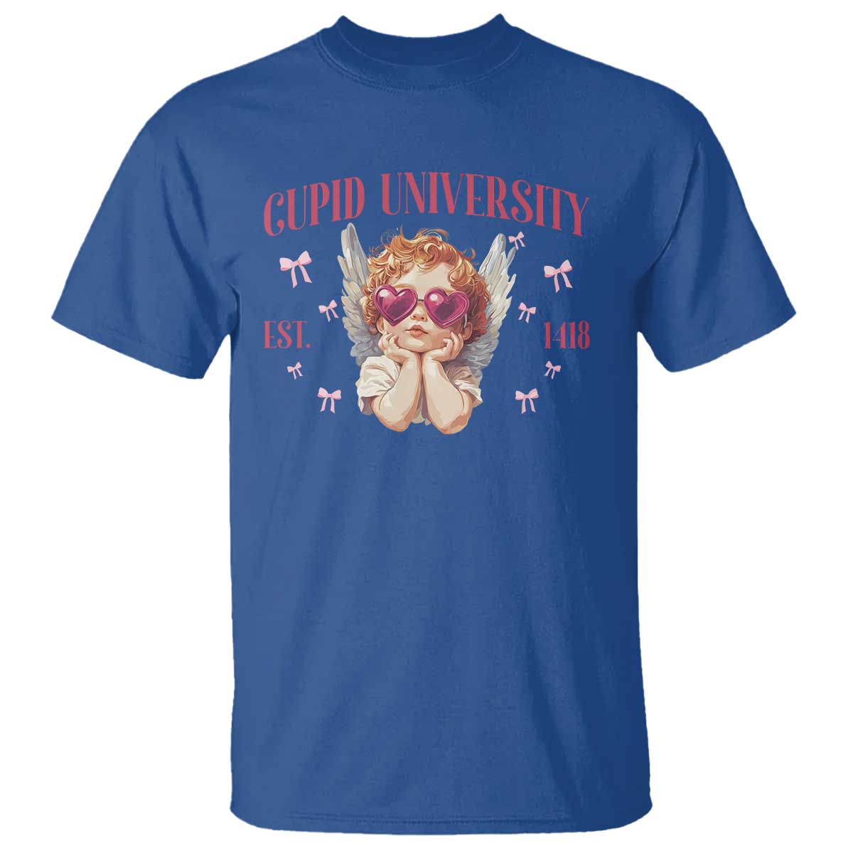 Cupid University T Shirt Cute Valentines Day Funny College - Wonder Print Shop