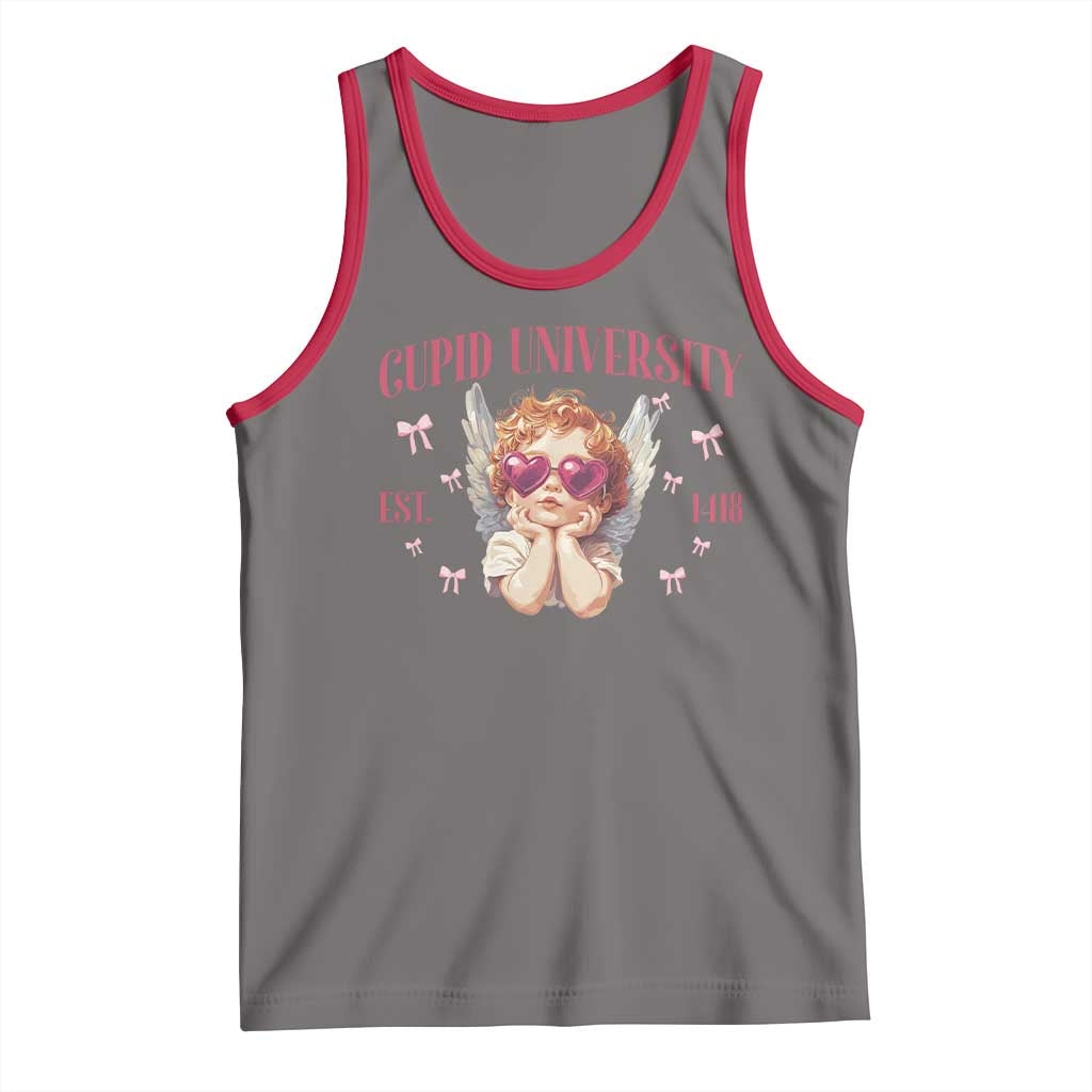 Cupid University Tank Top Cute Valentines Day Funny College - Wonder Print Shop