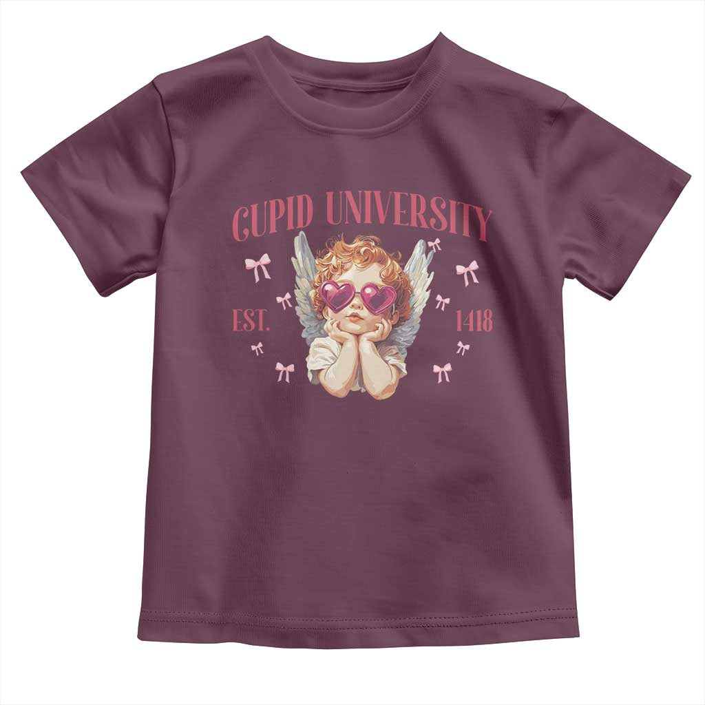 Cupid University Toddler T Shirt Cute Valentines Day Funny College - Wonder Print Shop