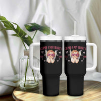 Cupid University Tumbler With Handle Cute Valentines Day Funny College - Wonder Print Shop