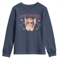Cupid University Youth Sweatshirt Cute Valentines Day Funny College - Wonder Print Shop