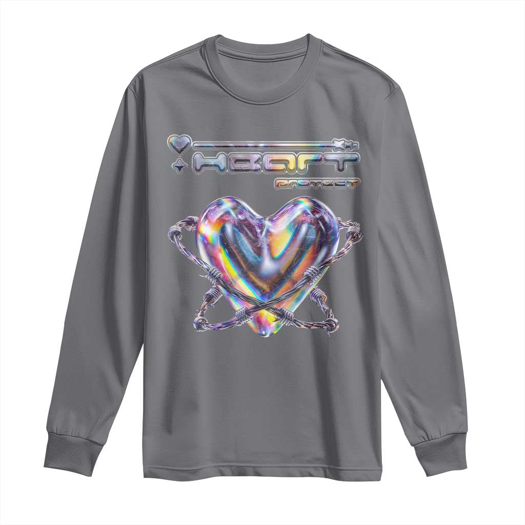 Funny Anti Valentines Day Long Sleeve Shirt Heart Protect Anti Love Single Day