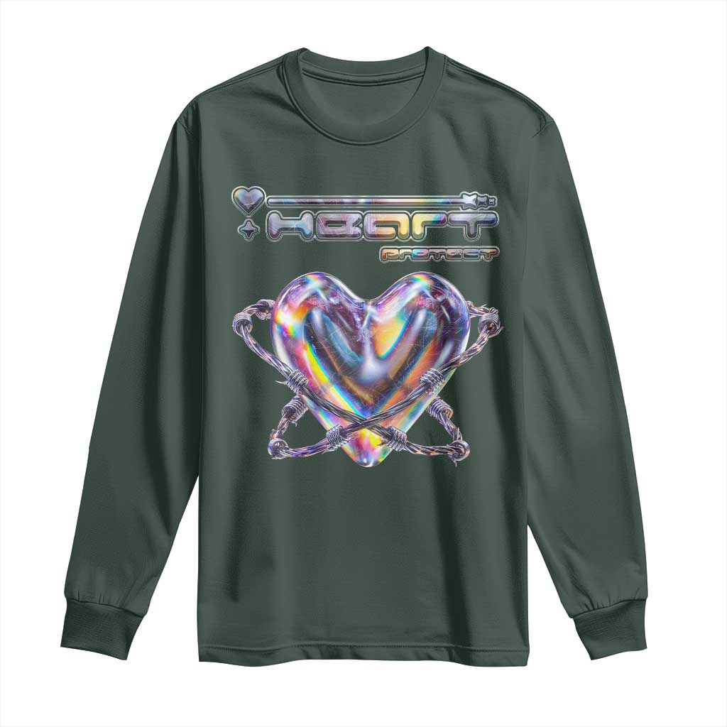 Funny Anti Valentines Day Long Sleeve Shirt Heart Protect Anti Love Single Day
