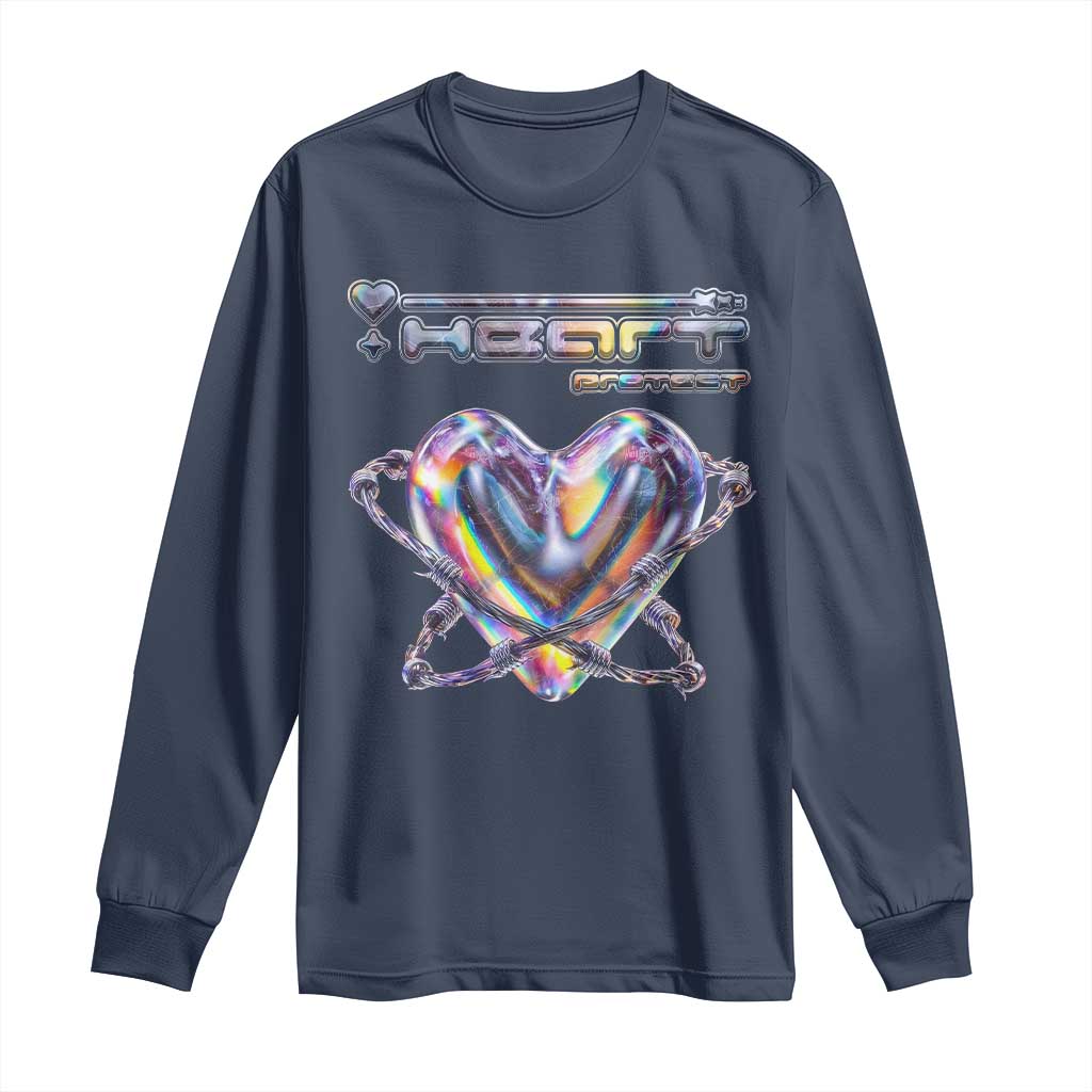 Funny Anti Valentines Day Long Sleeve Shirt Heart Protect Anti Love Single Day