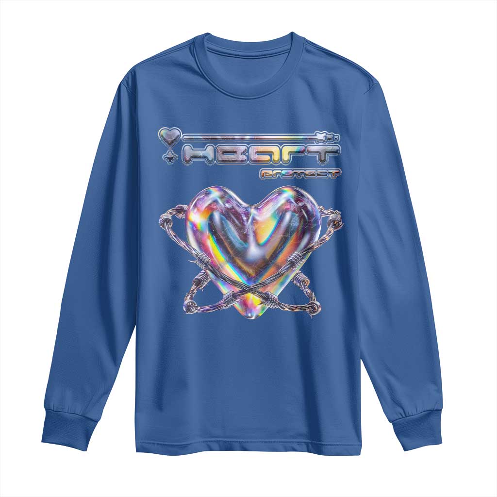 Funny Anti Valentines Day Long Sleeve Shirt Heart Protect Anti Love Single Day