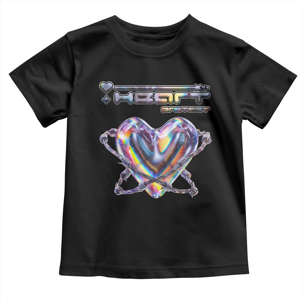 Funny Anti Valentines Day Toddler T Shirt Heart Protect Anti Love Single Day
