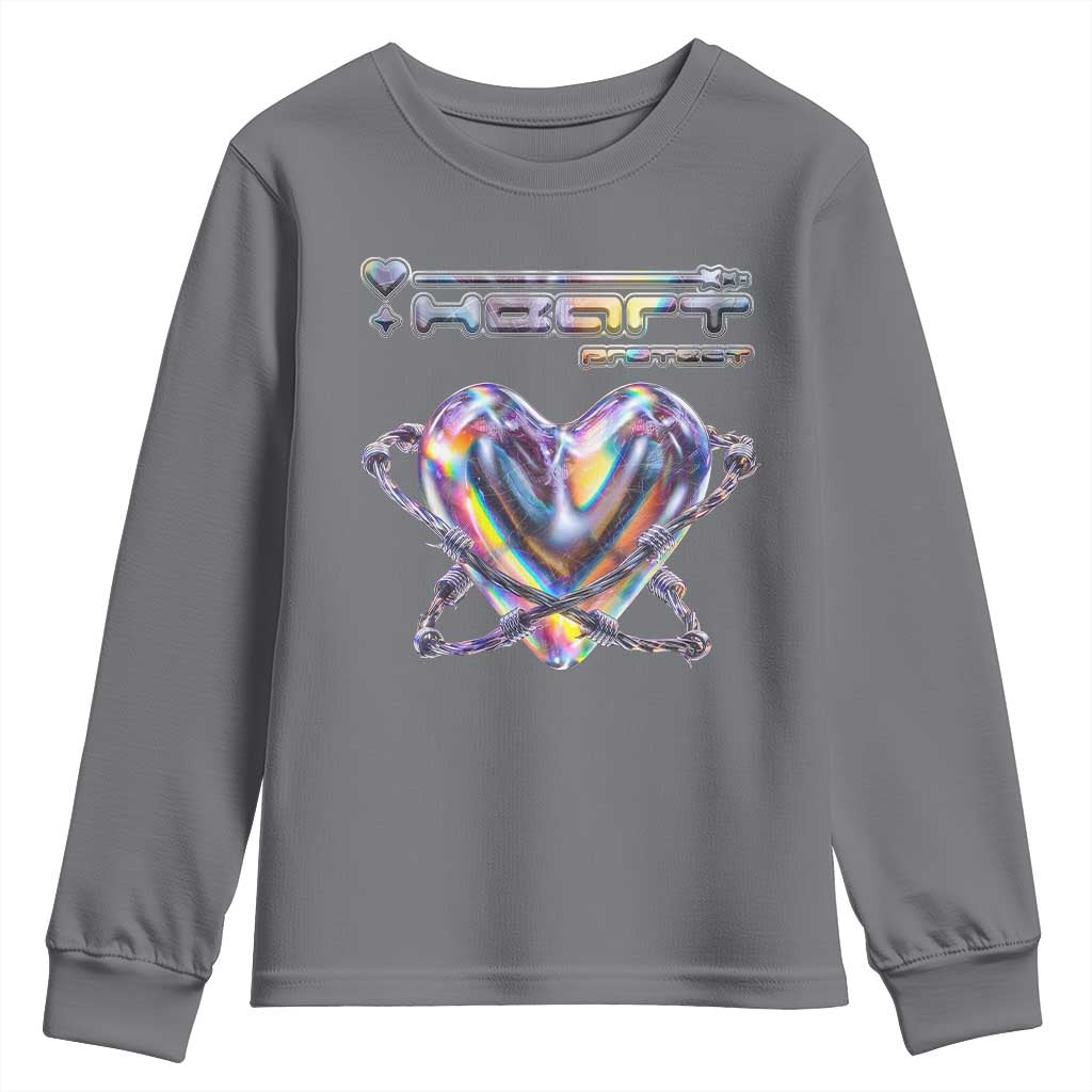 Funny Anti Valentines Day Youth Sweatshirt Heart Protect Anti Love Single Day