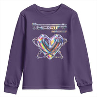 Funny Anti Valentines Day Youth Sweatshirt Heart Protect Anti Love Single Day