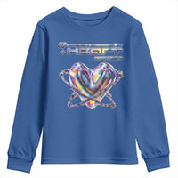 Funny Anti Valentines Day Youth Sweatshirt Heart Protect Anti Love Single Day