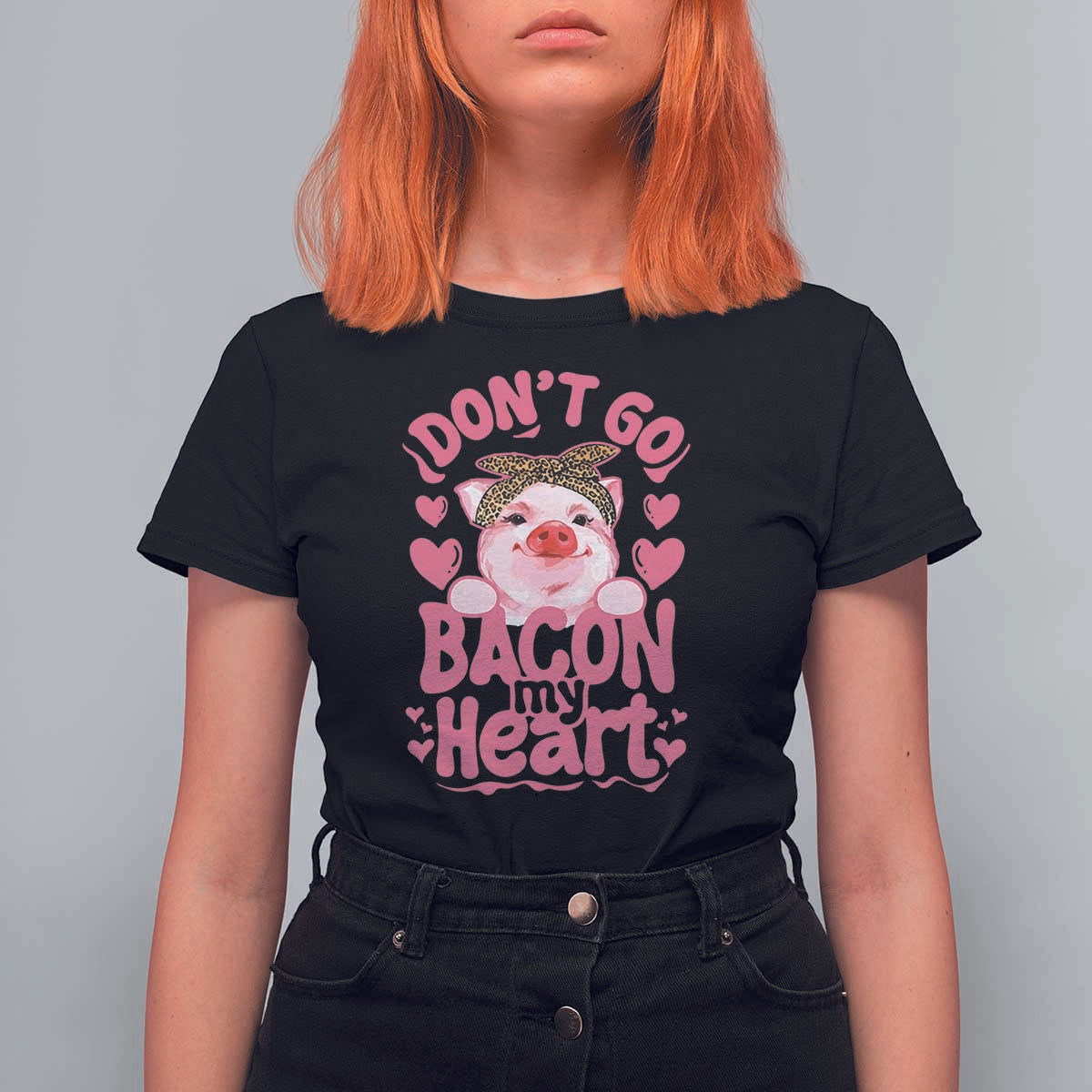 Valentines Party T Shirt For Women Don't Go Bacon My Heart Funny Couple
