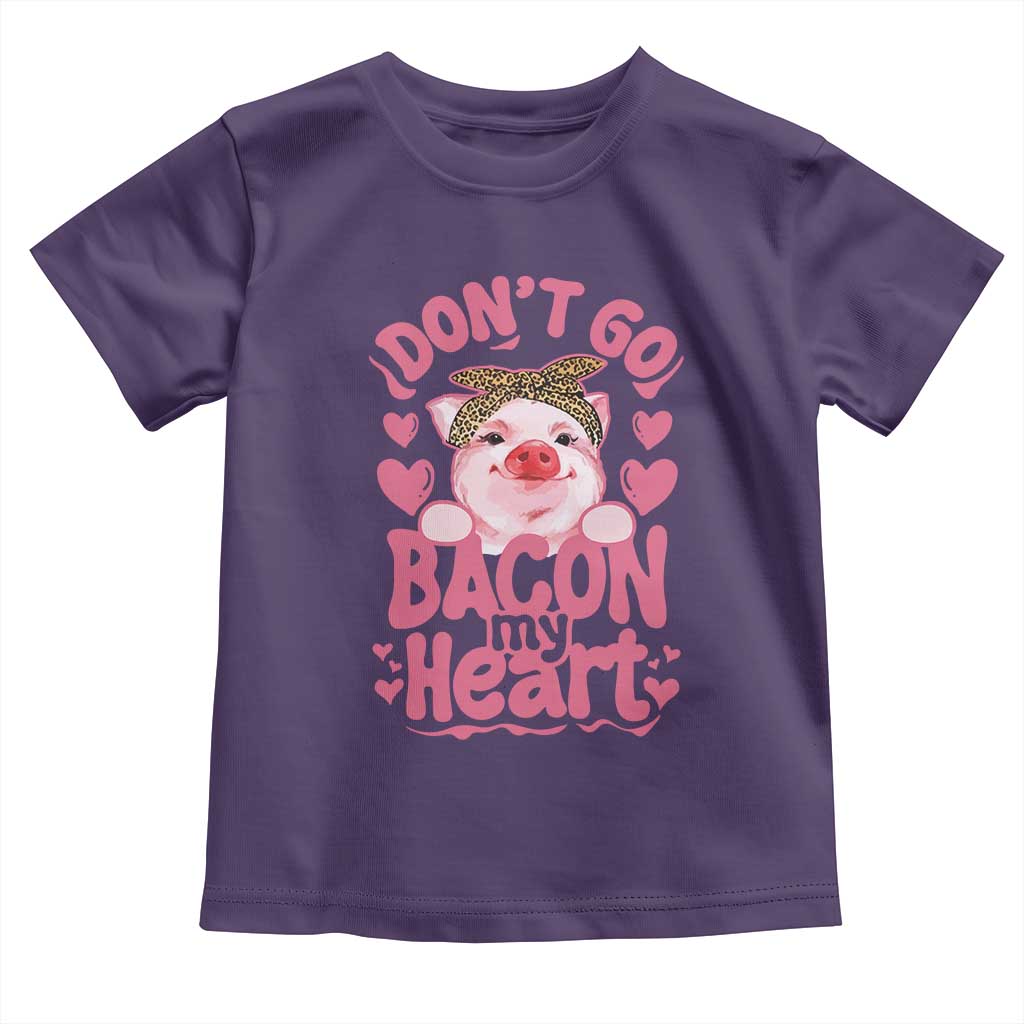 Valentines Party Toddler T Shirt Don't Go Bacon My Heart Funny Couple