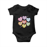Funny Anti Valentines Day Baby Onesie Sarcasm Conversation Candy Hearts