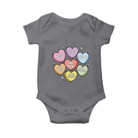 Funny Anti Valentines Day Baby Onesie Sarcasm Conversation Candy Hearts