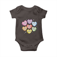 Funny Anti Valentines Day Baby Onesie Sarcasm Conversation Candy Hearts