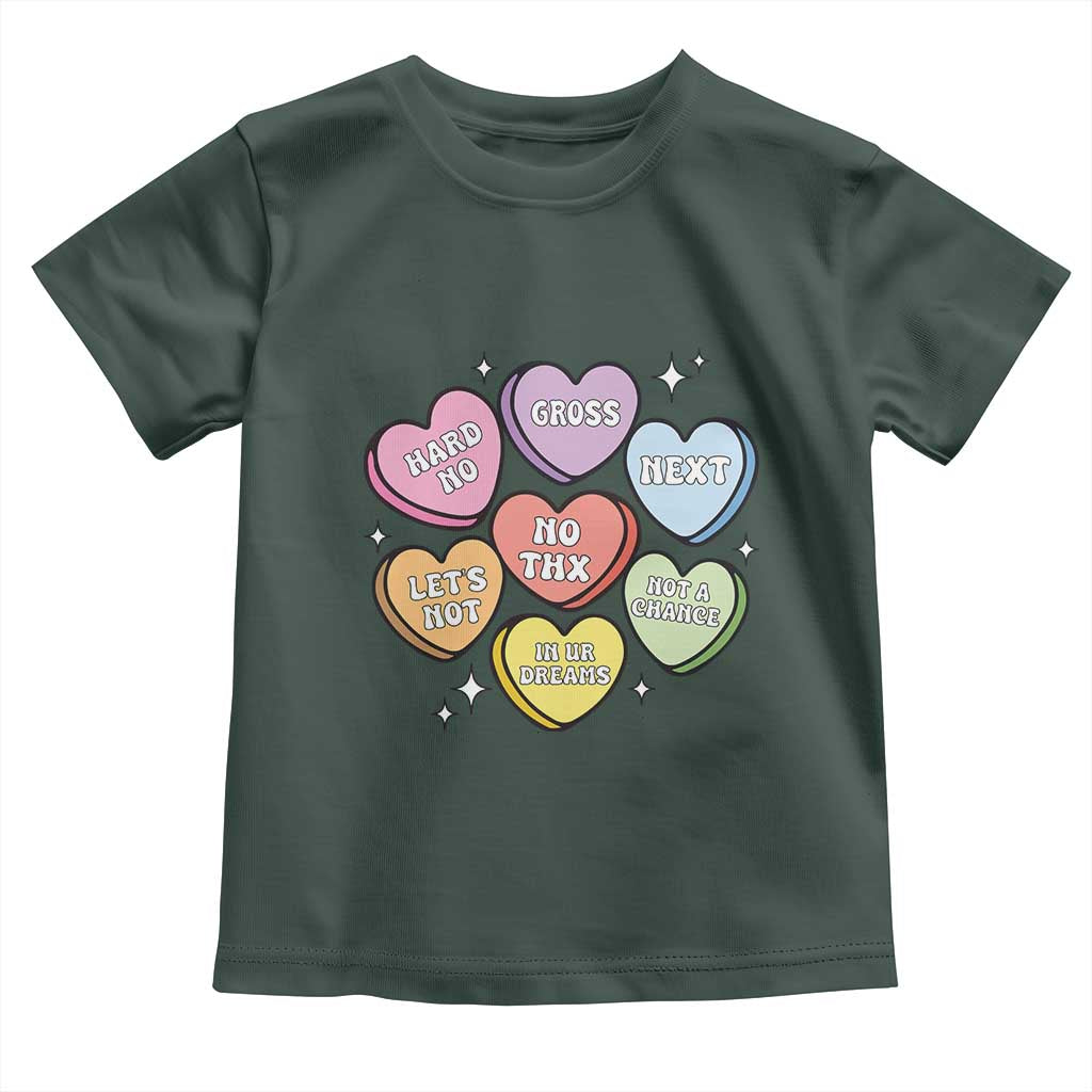 Funny Anti Valentines Day Toddler T Shirt Sarcasm Conversation Candy Hearts