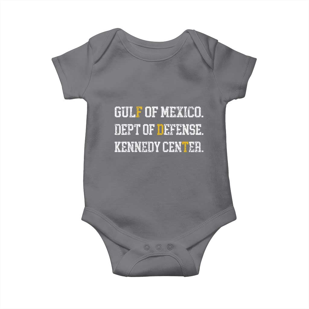 Subtle FDT Baby Onesie Vintage Gulf of Mexico Dept Of Defense Kennedy Center
